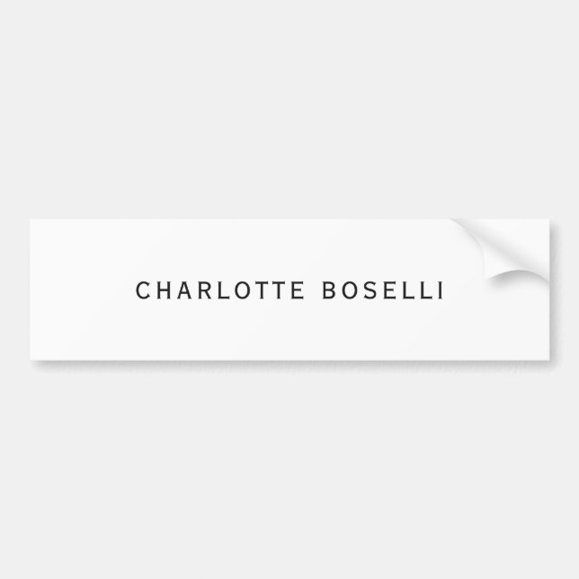 Minimalist Elegant Classical Professional Simple Bumper Sticker (Front)
