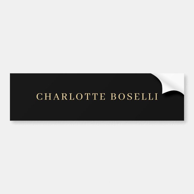 Minimalist Elegant Classical Professional Simple Bumper Sticker (Front)