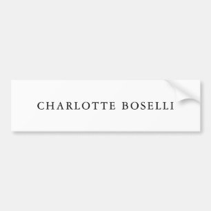 Minimalist Elegant Classical Professional Simple Bumper Sticker