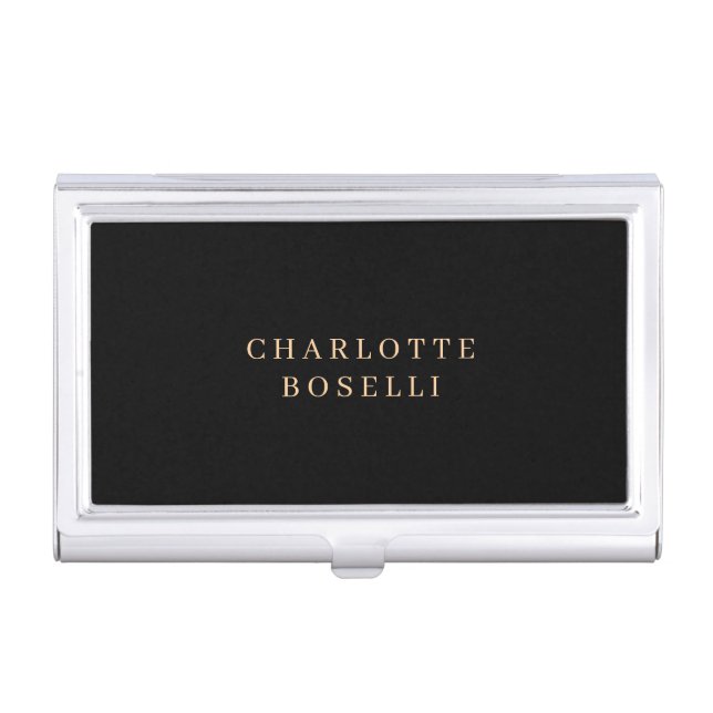 Minimalist Elegant Classical Professional Simple Business Card Case (Front)