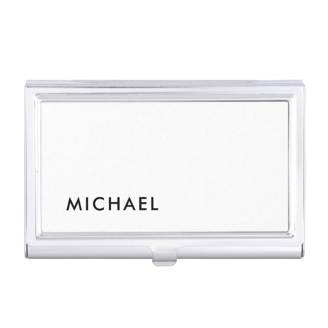 Minimalist Elegant Classical Professional Simple Business Card Case (Front)