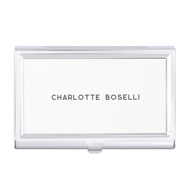 Minimalist Elegant Classical Professional Simple Business Card Case (Front)