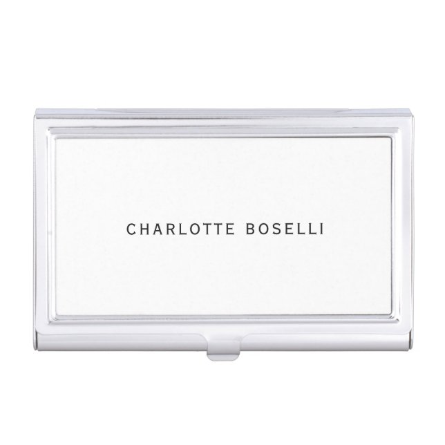 Minimalist Elegant Classical Professional Simple Business Card Case (Front)