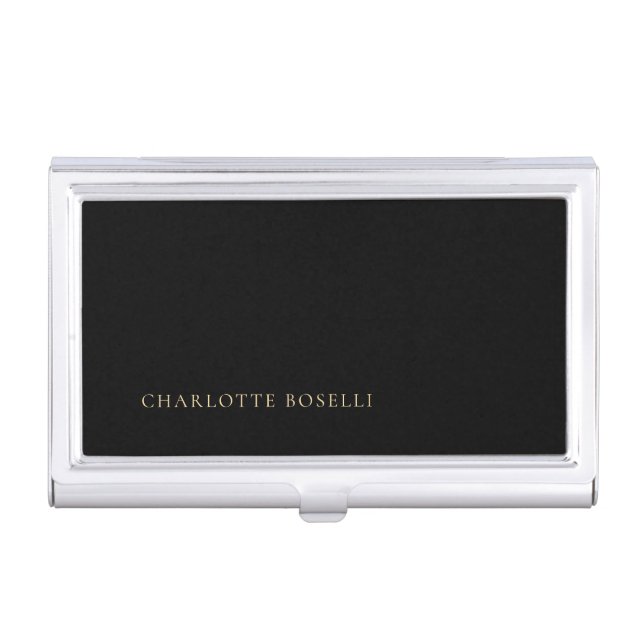 Minimalist Elegant Classical Professional Simple Business Card Case (Front)