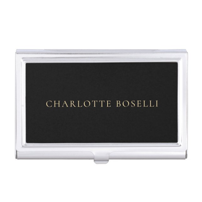 Minimalist Elegant Classical Professional Simple Business Card Case (Front)