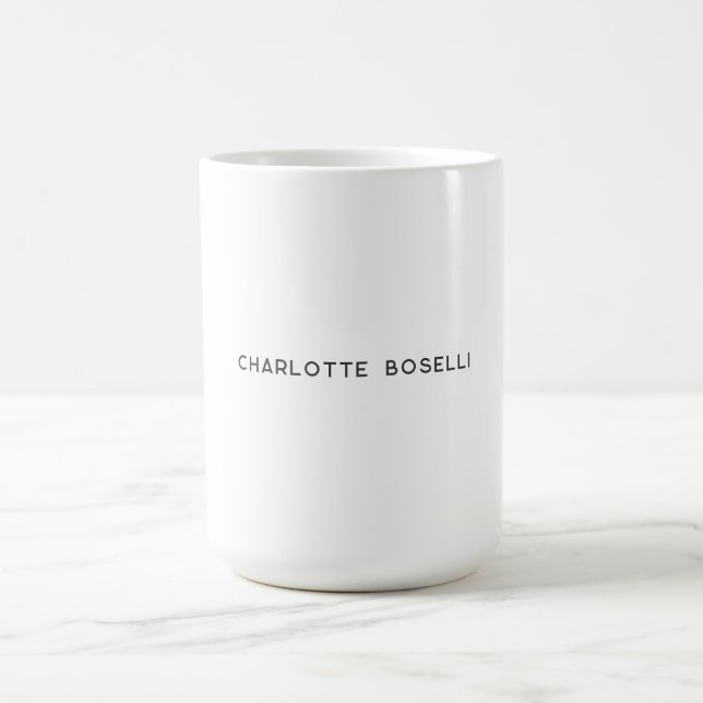 Minimalist Elegant Classical Professional Simple Coffee Mug (Center)