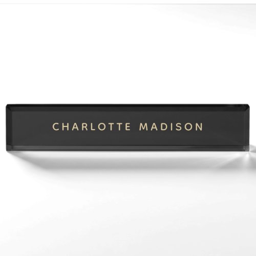 Minimalist Elegant Classical Professional Simple Desk Name Plate