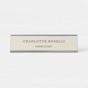 Minimalist Elegant Classical Professional Simple Desk Name Plate