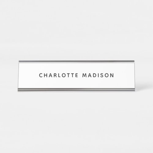 Minimalist Elegant Classical Professional Simple Desk Name Plate