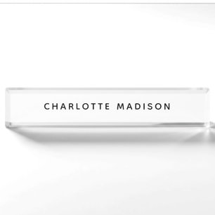 Minimalist Elegant Classical Professional Simple Desk Name Plate