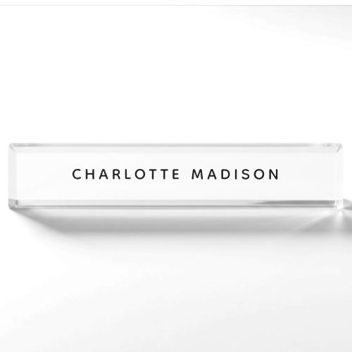 Minimalist Elegant Classical Professional Simple Desk Name Plate