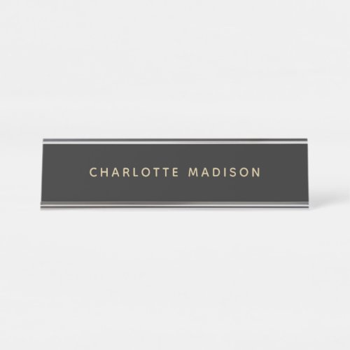 Minimalist Elegant Classical Professional Simple Desk Name Plate