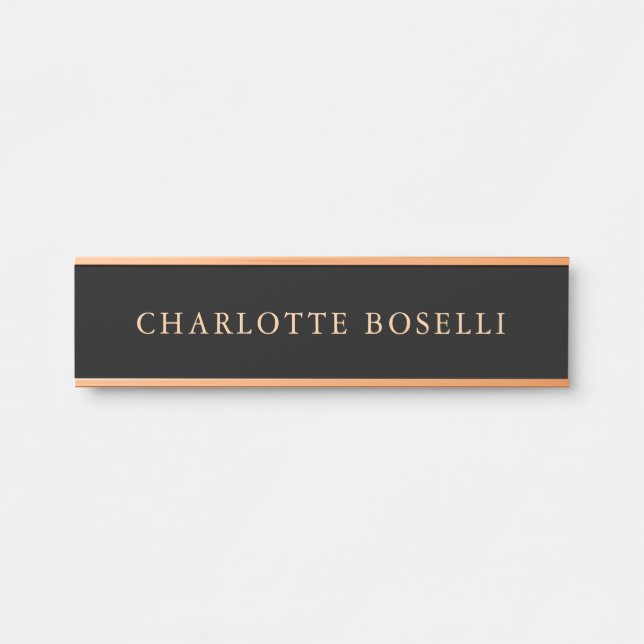 Minimalist Elegant Classical Professional Simple Door Sign (Front)