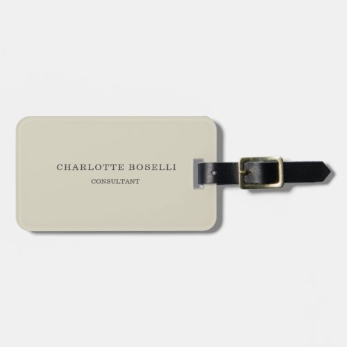 Minimalist Elegant Classical Professional Simple Luggage Tag