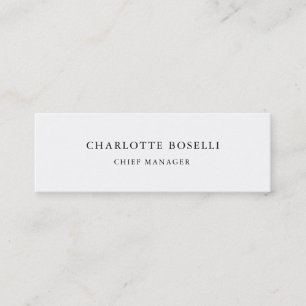 Minimalist Elegant Classical Professional Simple Mini Business Card