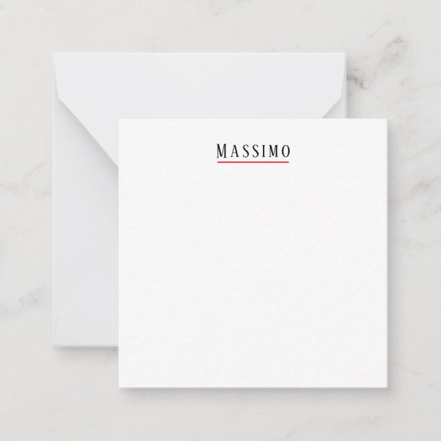 Minimalist Elegant Classical Professional Simple Note Card (Front)