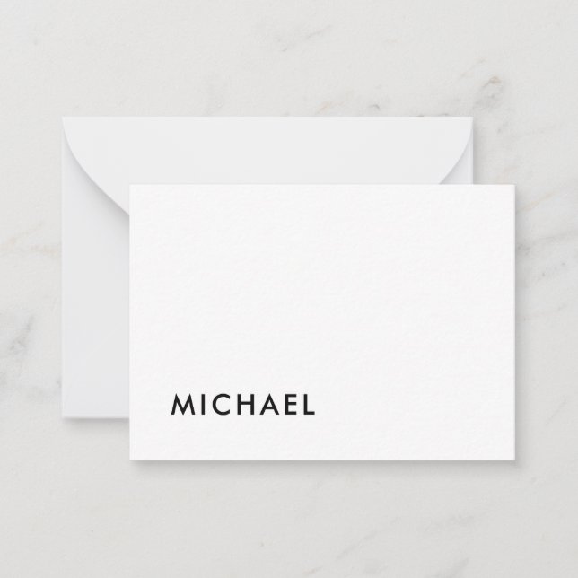 Minimalist Elegant Classical Professional Simple Note Card (Front)
