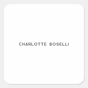 Minimalist Elegant Classical Professional Simple Square Sticker