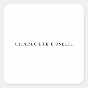 Minimalist Elegant Classical Professional Simple Square Sticker