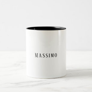 Minimalist Elegant Classical Professional Simple Two-Tone Coffee Mug