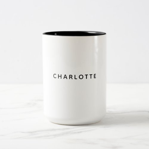 Minimalist Elegant Classical Professional Simple Two-Tone Coffee Mug