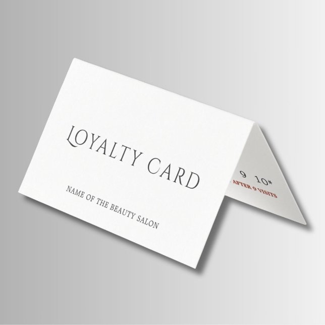 Minimalist Elegant Clean Beauty Loyalty Card (Creator Uploaded)