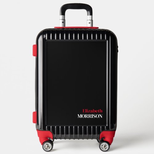 Minimalist elegant custom Name Luggage