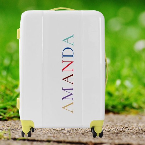Minimalist Elegant Cute Colorful Name Travel Luggage