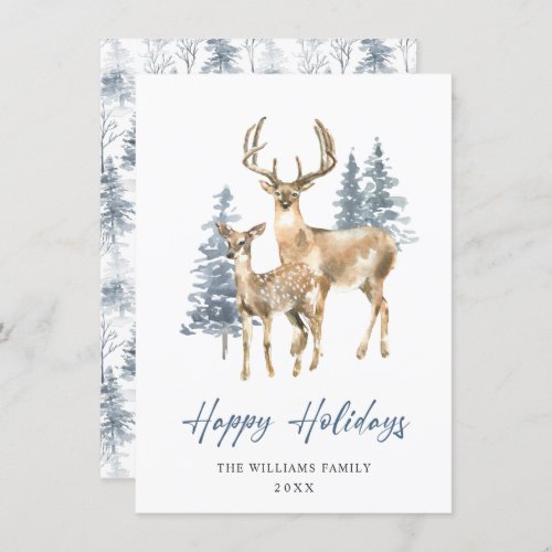 Minimalist Elegant Deer Christmas Tree Holiday Car