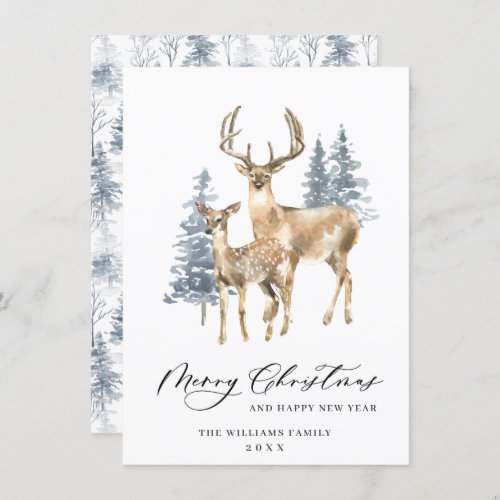 Minimalist Elegant Deer Christmas Tree Holiday Car