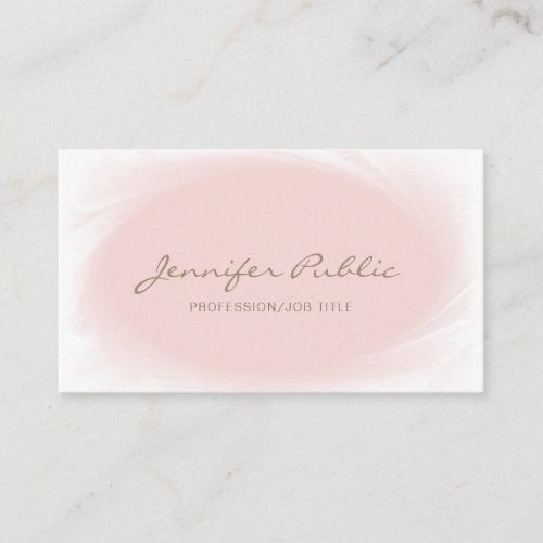 Minimalist Elegant Design Blush Pink Gold Trendy Business Card