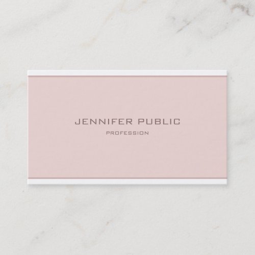 Minimalist Elegant Design Modern Plain Luxury Chic Business Card