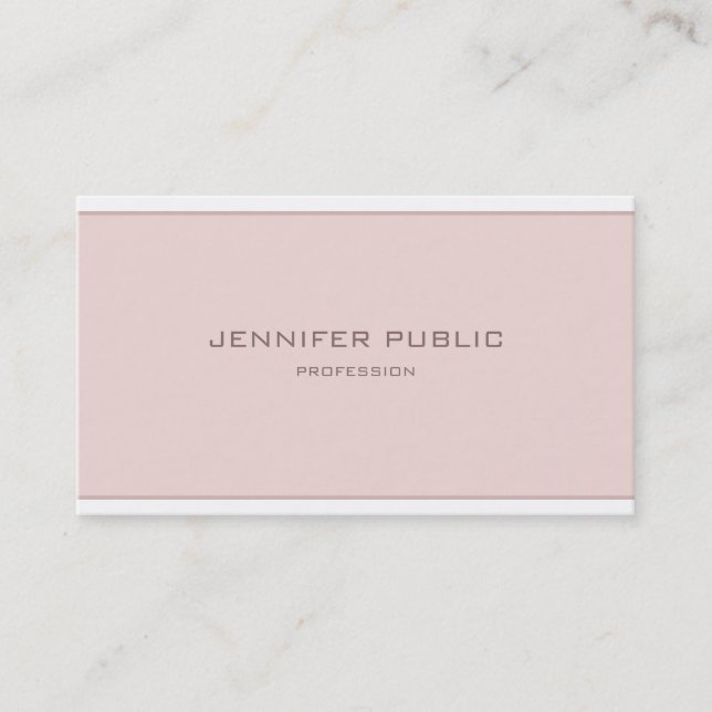 Minimalist Elegant Design Modern Plain Luxury Chic Business Card (Front)