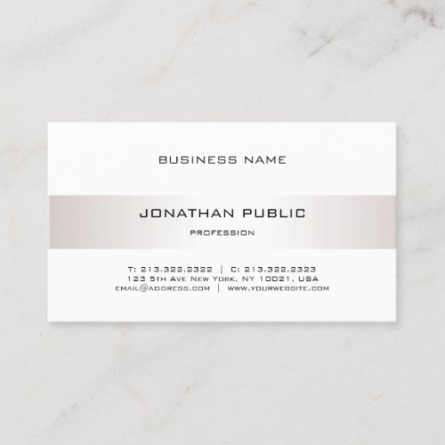 Minimalist Elegant Design Modern Plain Trendy Business Card
