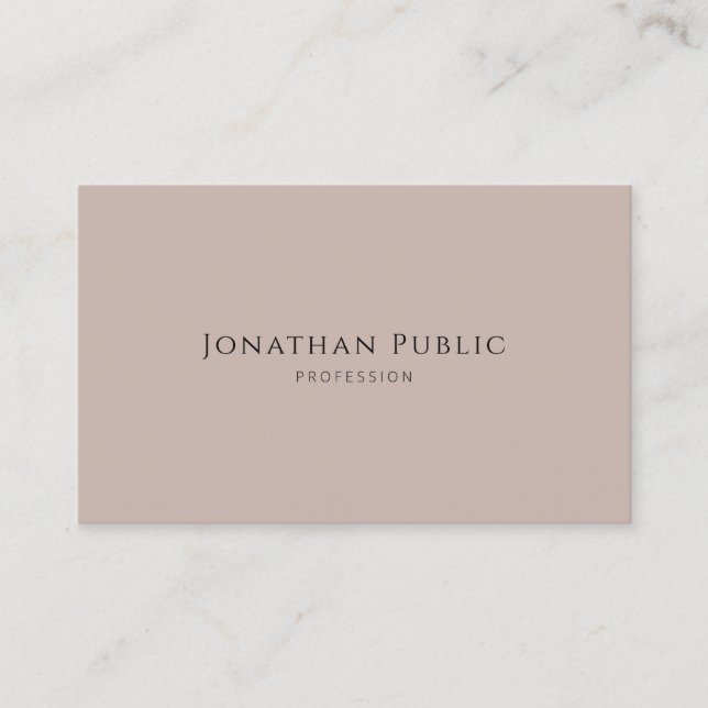 Minimalist Elegant Design Modern Template Luxury Business Card (Front)