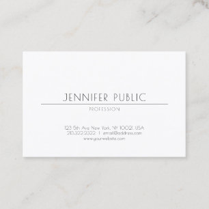 Minimalist Elegant Design Professional Plain Chic Business Card