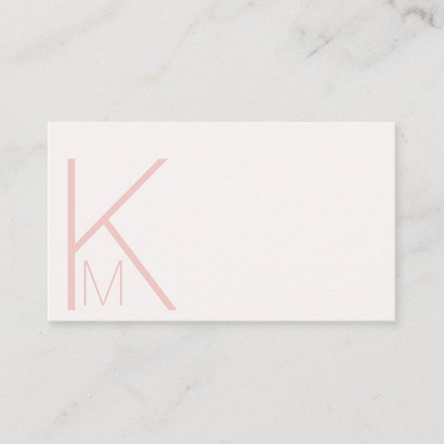 Minimalist elegant double monogram appointment card (Front)