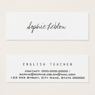 teacher business card template