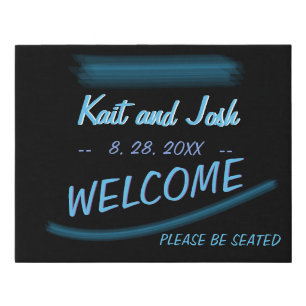 Minimalist Elegant Fab Style Wedding Faux Canvas Print