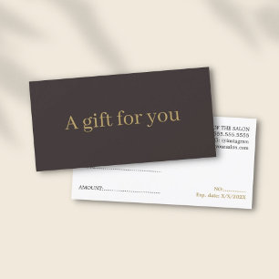 Minimalist Elegant Faux Gold Ivory Black Beauty