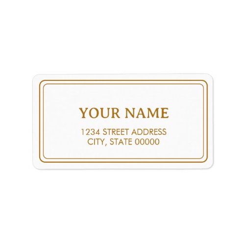 Minimalist Elegant Faux Gold  Label