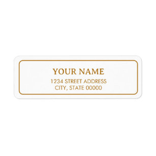 Minimalist Elegant Faux Gold Label