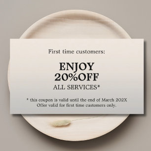 Minimalist Elegant Faux Silver Beauty Coupon