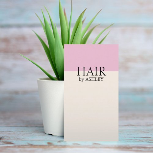 Minimalist Elegant Faux Silver Rose Hair Stylist Business Card