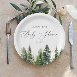 Minimalist elegant forest rustic baby shower paper plates<br><div class="desc">Minimalist elegant forest rustic baby shower Paper Plates
Matching items available.</div>