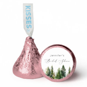 Minimalist elegant forest rustic bridal shower hershey®'s kisses®