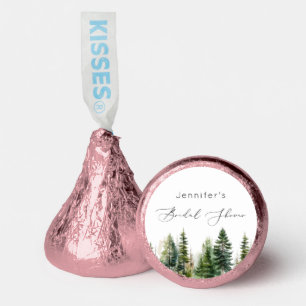 Minimalist elegant forest rustic bridal shower hershey®'s kisses®