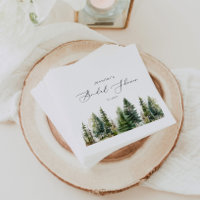 Minimalist elegant forest rustic bridal shower