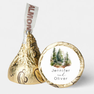 Minimalist elegant forest rustic wedding hershey®'s kisses®