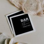 Minimalist Elegant Formal Black Bar Mitzvah  Napkins<br><div class="desc">These minimalist elegant formal black bar mitzvah napkins are perfect for a simple religious celebration. The design a beautiful font in a black white background to compliment your event.</div>